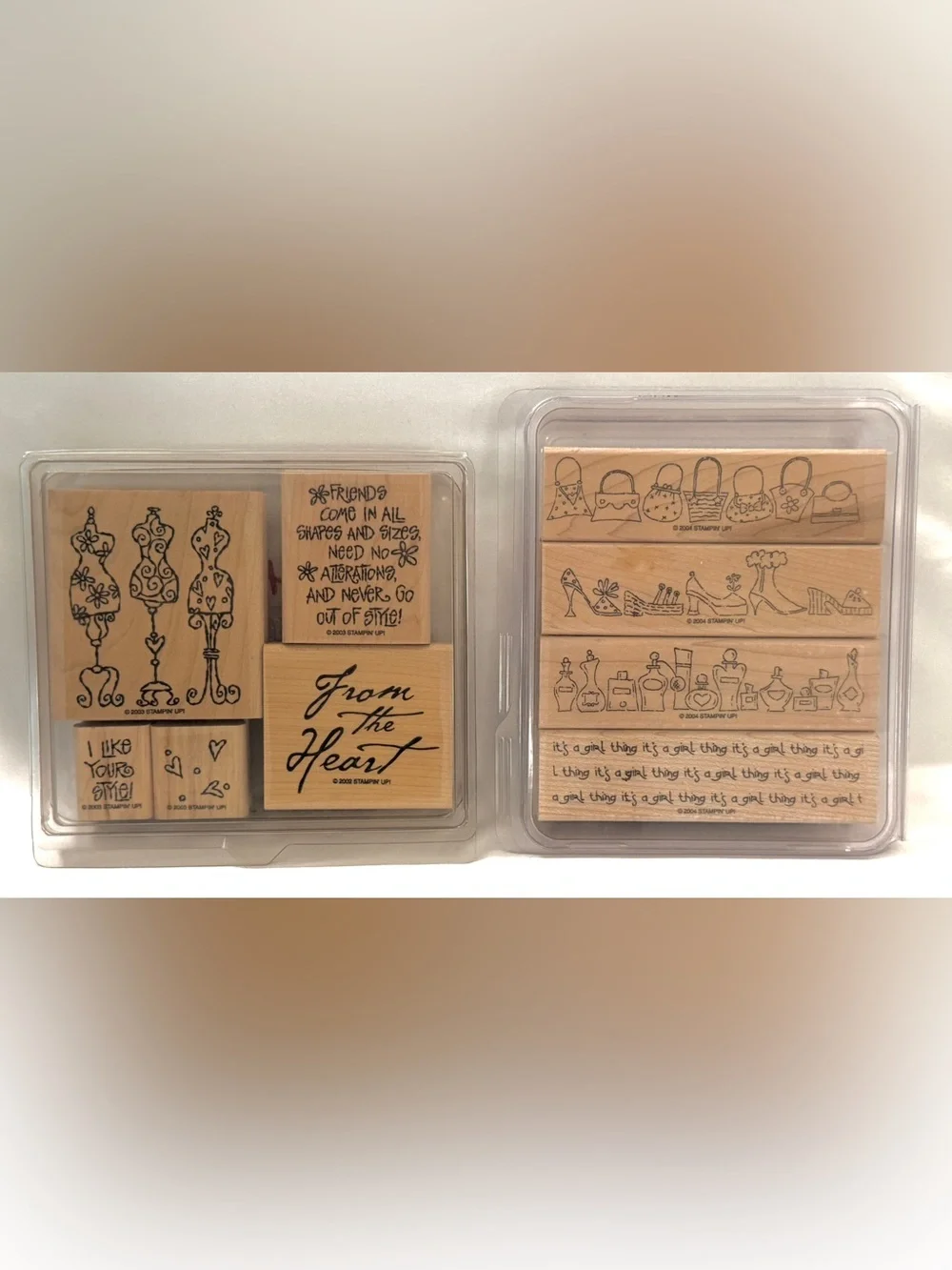 2 Stampin’ Up Stamp Sets ~Fashion/Friends/A Girl Thing + Free Stamp Pad